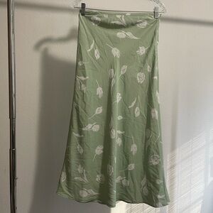 Floral Forever 21 Midi Skirt